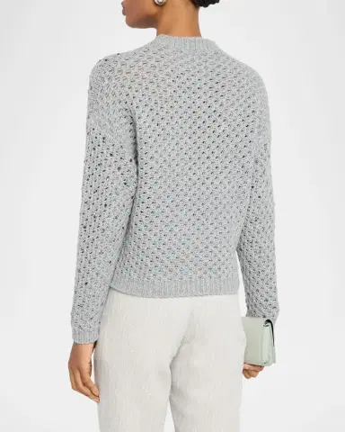 FABIANA FILIPPI Crewneck Silk Knit T-Shirt | Thumbnail 3 FABIANA FILIPPI Crewneck Silk Knit T-Shirt | Thumbnail 3