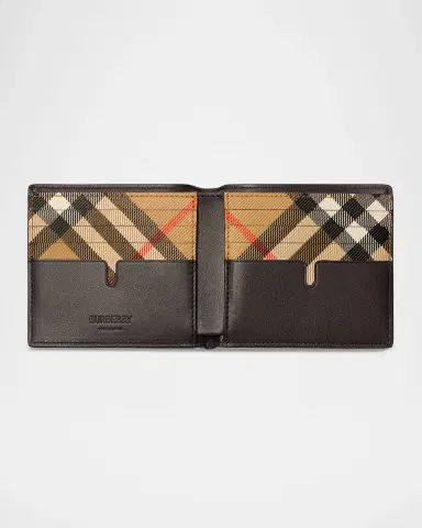Burberry Men's Pop Check Bifold Wallet | Thumbnail 2 Burberry Men's Pop Check Bifold Wallet | Thumbnail 2