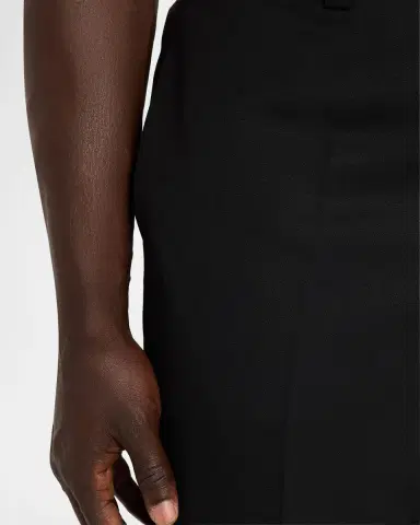 Versace Men's Wool Straight Leg Flat-Front Trousers | Thumbnail 9 Versace Men's Wool Straight Leg Flat-Front Trousers | Thumbnail 9