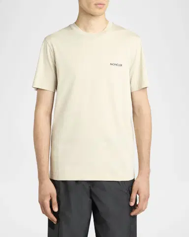 Moncler Men 's Logo Cotton Jersey T-Shirt | Thumbnail 4 Moncler Men 's Logo Cotton Jersey T-Shirt | Thumbnail 4