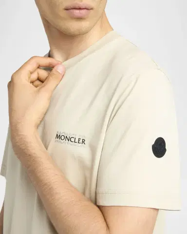 Moncler Men 's Logo Cotton Jersey T-Shirt | Thumbnail 5 Moncler Men 's Logo Cotton Jersey T-Shirt | Thumbnail 5