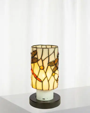 Dale Tiffany Tiffany Mosaic 8.5" Rechargeable Wireless Accent Lamp | Thumbnail 2 Dale Tiffany Tiffany Mosaic 8.5" Rechargeable Wireless Accent Lamp | Thumbnail 2