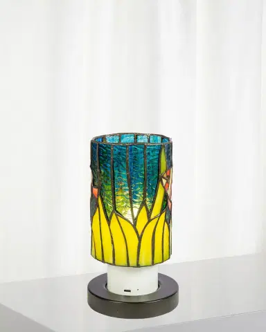 Dale Tiffany Tiffany Mosaic 8.5" Rechargeable Wireless Accent Lamp | Thumbnail 2 Dale Tiffany Tiffany Mosaic 8.5" Rechargeable Wireless Accent Lamp | Thumbnail 2