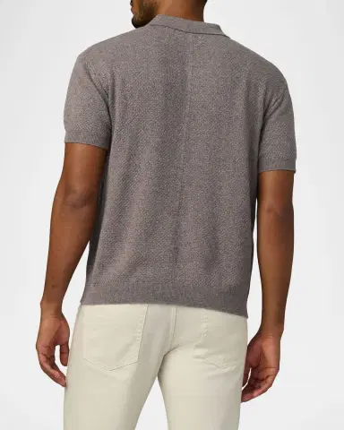 Joe's Jeans Men 's Cotton Knit Short-Sleeve Polo Sweater | Thumbnail 2 Joe's Jeans Men 's Cotton Knit Short-Sleeve Polo Sweater | Thumbnail 2