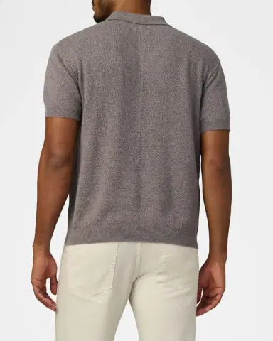 Joe's Jeans Men 's Cotton Knit Short-Sleeve Polo Sweater | Thumbnail 6 Joe's Jeans Men 's Cotton Knit Short-Sleeve Polo Sweater | Thumbnail 6