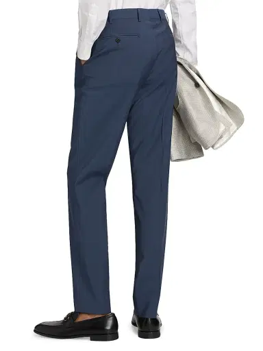 CORNELIANI Men's Stretch-Wool Straight-Leg Pants - Light Blue - Size 40 | Thumbnail 5 CORNELIANI Men's Stretch-Wool Straight-Leg Pants - Light Blue - Size 40 | Thumbnail 5