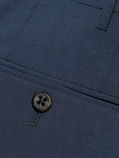 CORNELIANI Men's Stretch-Wool Straight-Leg Pants - Light Blue - Size 40 | Thumbnail 7 CORNELIANI Men's Stretch-Wool Straight-Leg Pants - Light Blue - Size 40 | Thumbnail 7