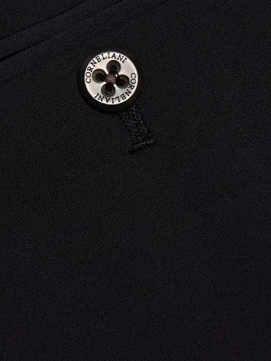 CORNELIANI Men's Stretch-Wool Straight-Leg Pants - Navy - Size 40 | Thumbnail 7 CORNELIANI Men's Stretch-Wool Straight-Leg Pants - Navy - Size 40 | Thumbnail 7