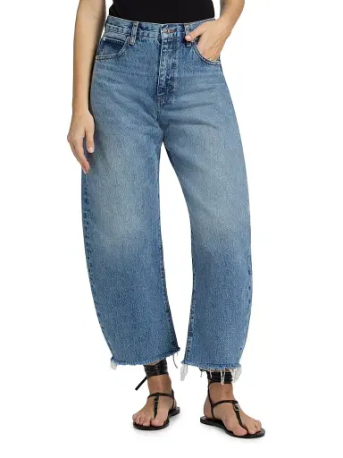 FRAME Women's The Bubble Crop Jeans - Rapture Raw Fray | Thumbnail 3 FRAME Women's The Bubble Crop Jeans - Rapture Raw Fray | Thumbnail 3