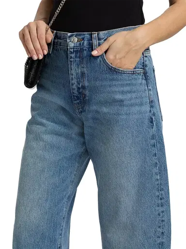 FRAME Women's The Bubble Crop Jeans - Rapture Raw Fray | Thumbnail 6 FRAME Women's The Bubble Crop Jeans - Rapture Raw Fray | Thumbnail 6