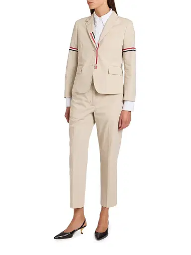 Thom Browne Women's Cotton Single-Breasted Sport Coat | Thumbnail 2 Thom Browne Women's Cotton Single-Breasted Sport Coat | Thumbnail 2