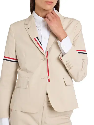 Thom Browne Women's Cotton Single-Breasted Sport Coat | Thumbnail 6 Thom Browne Women's Cotton Single-Breasted Sport Coat | Thumbnail 6