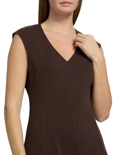 FRAME Women's The Studio Cotton Jersey A-Line Midi-Dress - Mocha | Thumbnail 6 FRAME Women's The Studio Cotton Jersey A-Line Midi-Dress - Mocha | Thumbnail 6
