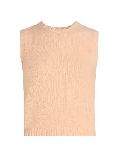 DÔEN Women's Winston Cashmere Vest - Light Peach Sorbet - Size XXS | Thumbnail 1 DÔEN Women's Winston Cashmere Vest - Light Peach Sorbet - Size XXS | Thumbnail 1