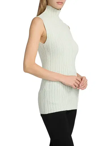 Proenza Schouler Women's Federica Micro Pleat Sleeveless Turtleneck Top | Thumbnail 4 Proenza Schouler Women's Federica Micro Pleat Sleeveless Turtleneck Top | Thumbnail 4