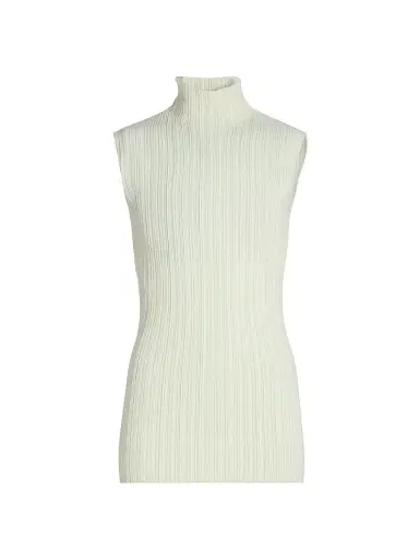 Proenza Schouler Women's Federica Micro Pleat Sleeveless Turtleneck Top | Thumbnail 1 Proenza Schouler Women's Federica Micro Pleat Sleeveless Turtleneck Top | Thumbnail 1