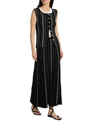Proenza Schouler White Label Women's Alyna Textured-Knit Vest | Thumbnail 2 Proenza Schouler White Label Women's Alyna Textured-Knit Vest | Thumbnail 2