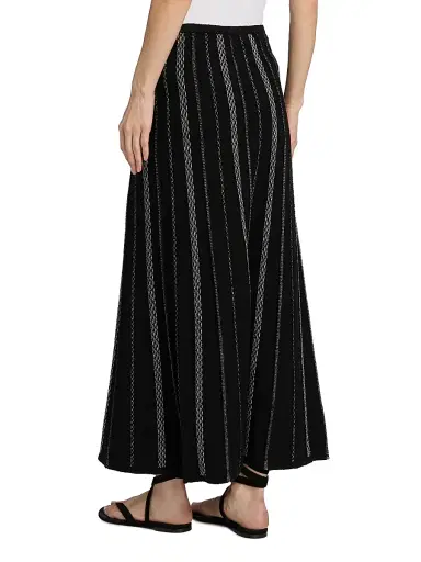 Proenza Schouler White Label Women's Morena Textured Knit Maxi Skirt - Black White - Size Large | Thumbnail 5 Proenza Schouler White Label Women's Morena Textured Knit Maxi Skirt - Black White - Size Large | Thumbnail 5