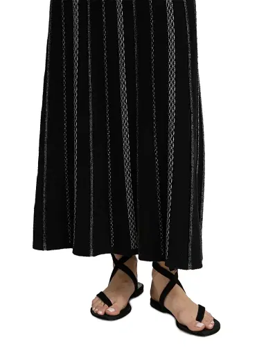 Proenza Schouler White Label Women's Morena Textured Knit Maxi Skirt - Black White - Size Large | Thumbnail 6 Proenza Schouler White Label Women's Morena Textured Knit Maxi Skirt - Black White - Size Large | Thumbnail 6