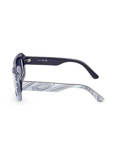 Pucci Women's 52MM Printed Rectangular Sunglasses - Blue | Thumbnail 2 Pucci Women's 52MM Printed Rectangular Sunglasses - Blue | Thumbnail 2