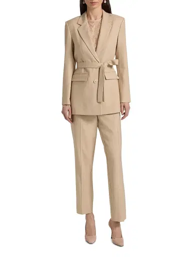 Kobi Halperin Women's Kyla Belted Blazer - Natural - Size XXL | Thumbnail 2 Kobi Halperin Women's Kyla Belted Blazer - Natural - Size XXL | Thumbnail 2
