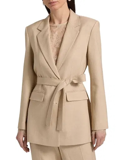 Kobi Halperin Women's Kyla Belted Blazer - Natural - Size XXL | Thumbnail 3 Kobi Halperin Women's Kyla Belted Blazer - Natural - Size XXL | Thumbnail 3