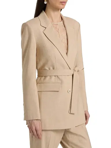 Kobi Halperin Women's Kyla Belted Blazer - Natural - Size XXL | Thumbnail 4 Kobi Halperin Women's Kyla Belted Blazer - Natural - Size XXL | Thumbnail 4