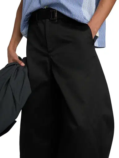 Sacai Men's Cotton Chino Barrel-Leg Shorts - Black - Size XL | Thumbnail 6 Sacai Men's Cotton Chino Barrel-Leg Shorts - Black - Size XL | Thumbnail 6