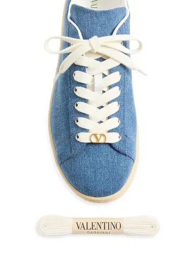 Valentino Garavani Men's Royco Denim Sneakers - Denim - Size 10.5 | Thumbnail 5 Valentino Garavani Men's Royco Denim Sneakers - Denim - Size 10.5 | Thumbnail 5