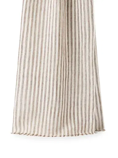 Brunello Cucinelli Women's Sparkling Striped Linen Scarf - Panama | Thumbnail 3 Brunello Cucinelli Women's Sparkling Striped Linen Scarf - Panama | Thumbnail 3