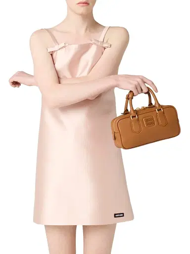 Miu Miu Women's Silk and Wool Mini-Dress - Pink | Thumbnail 2 Miu Miu Women's Silk and Wool Mini-Dress - Pink | Thumbnail 2