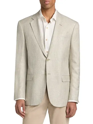 Emporio Armani Men's Textured Single-Breasted Sport Jacket - Light Olive - Size 42 | Thumbnail 3 Emporio Armani Men's Textured Single-Breasted Sport Jacket - Light Olive - Size 42 | Thumbnail 3