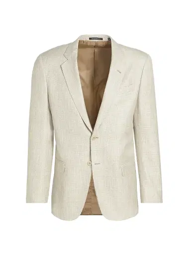 Emporio Armani Men's Textured Single-Breasted Sport Jacket - Light Olive - Size 42 | Thumbnail 1 Emporio Armani Men's Textured Single-Breasted Sport Jacket - Light Olive - Size 42 | Thumbnail 1