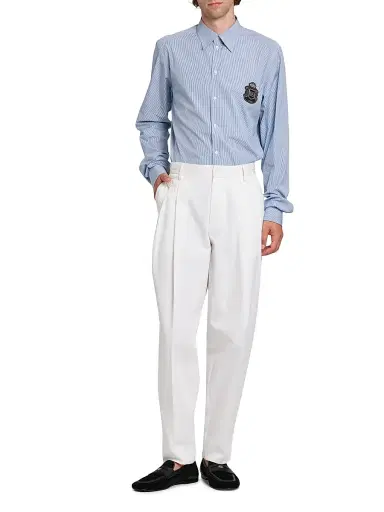 Dolce & Gabbana Men's Striped Cotton Poplin Oversized Shirt - Rigato | Thumbnail 2 Dolce & Gabbana Men's Striped Cotton Poplin Oversized Shirt - Rigato | Thumbnail 2