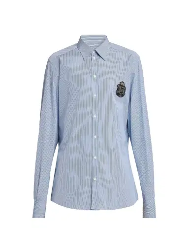 Dolce & Gabbana Men's Striped Cotton Poplin Oversized Shirt - Rigato | Thumbnail 1 Dolce & Gabbana Men's Striped Cotton Poplin Oversized Shirt - Rigato | Thumbnail 1