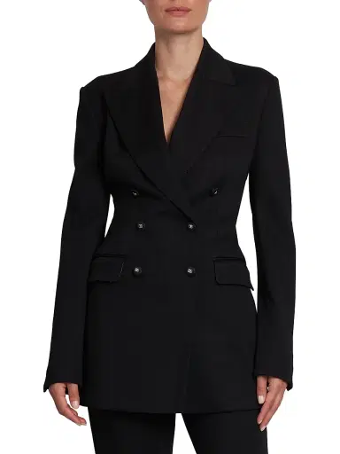 Dolce & Gabbana Women's Formfitting Double-Breasted Jacket - Nero | Thumbnail 3 Dolce & Gabbana Women's Formfitting Double-Breasted Jacket - Nero | Thumbnail 3