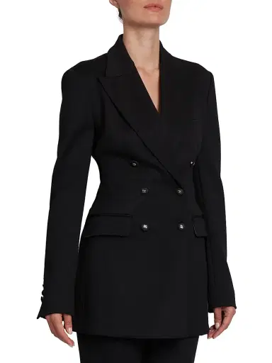 Dolce & Gabbana Women's Formfitting Double-Breasted Jacket - Nero | Thumbnail 4 Dolce & Gabbana Women's Formfitting Double-Breasted Jacket - Nero | Thumbnail 4