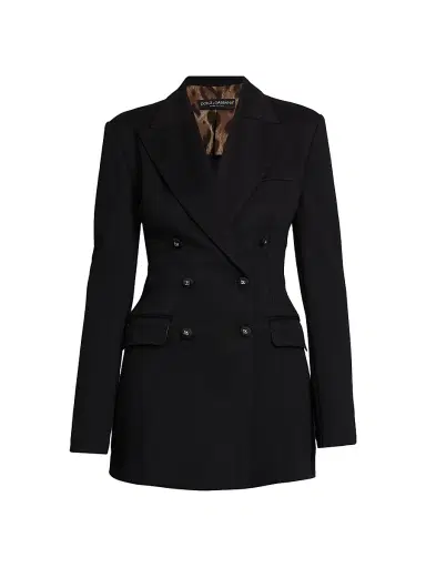 Dolce & Gabbana Women's Formfitting Double-Breasted Jacket - Nero | Thumbnail 1 Dolce & Gabbana Women's Formfitting Double-Breasted Jacket - Nero | Thumbnail 1
