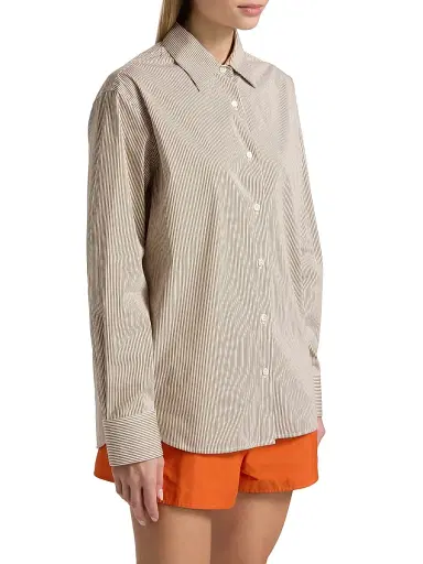 A.L.C. Women's Mason Striped Cotton Top - Pearl Aged Bronze | Thumbnail 4 A.L.C. Women's Mason Striped Cotton Top - Pearl Aged Bronze | Thumbnail 4