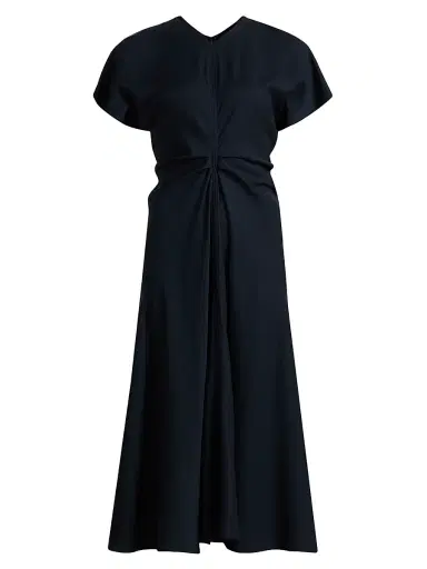 A.L.C. Women's Rem Ruched A-Line Midi-Dress - Night Blue - Size 0 | Thumbnail 1 A.L.C. Women's Rem Ruched A-Line Midi-Dress - Night Blue - Size 0 | Thumbnail 1