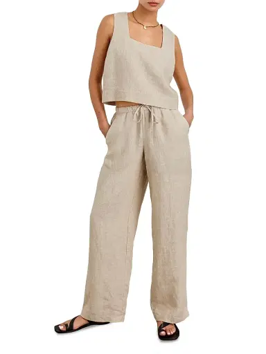 RAILS Women's Akira Linen Square-Neck Crop Top | Thumbnail 2 RAILS Women's Akira Linen Square-Neck Crop Top | Thumbnail 2
