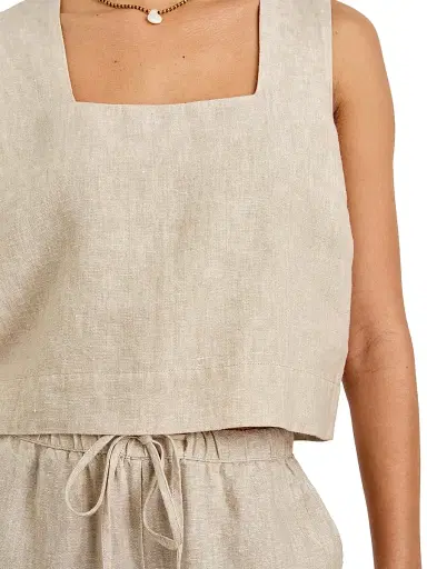 RAILS Women's Akira Linen Square-Neck Crop Top | Thumbnail 6 RAILS Women's Akira Linen Square-Neck Crop Top | Thumbnail 6