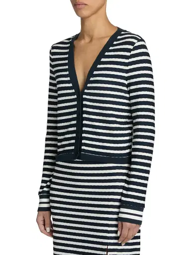 Ramy Brook Women's Raven Striped Cardigan - Navy Stripe | Thumbnail 4 Ramy Brook Women's Raven Striped Cardigan - Navy Stripe | Thumbnail 4