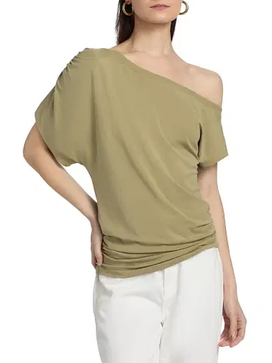 Ramy Brook Women's Stella One-Shoulder Top - Safari | Thumbnail 3 Ramy Brook Women's Stella One-Shoulder Top - Safari | Thumbnail 3