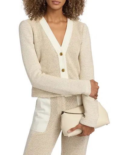 Ramy Brook Women's Huda Contrast-Trim Net Jacket - Sandstone Tweed | Thumbnail 3 Ramy Brook Women's Huda Contrast-Trim Net Jacket - Sandstone Tweed | Thumbnail 3