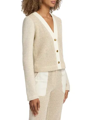Ramy Brook Women's Huda Contrast-Trim Net Jacket - Sandstone Tweed | Thumbnail 4 Ramy Brook Women's Huda Contrast-Trim Net Jacket - Sandstone Tweed | Thumbnail 4