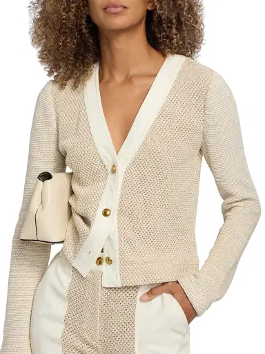 Ramy Brook Women's Huda Contrast-Trim Net Jacket - Sandstone Tweed | Thumbnail 6 Ramy Brook Women's Huda Contrast-Trim Net Jacket - Sandstone Tweed | Thumbnail 6