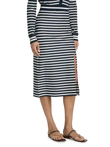 Ramy Brook Women's Venus Striped Midi-Skirt - Navy Stripe | Thumbnail 4 Ramy Brook Women's Venus Striped Midi-Skirt - Navy Stripe | Thumbnail 4