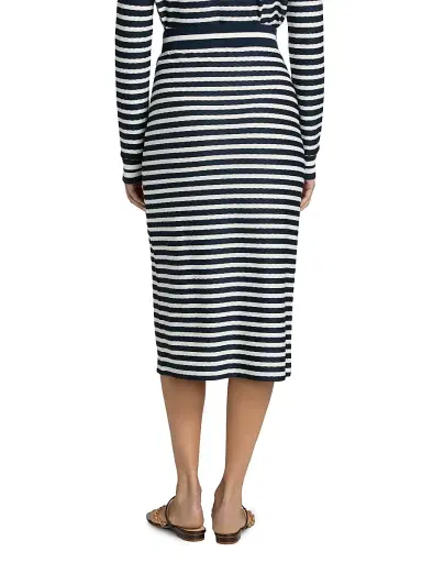 Ramy Brook Women's Venus Striped Midi-Skirt - Navy Stripe | Thumbnail 5 Ramy Brook Women's Venus Striped Midi-Skirt - Navy Stripe | Thumbnail 5