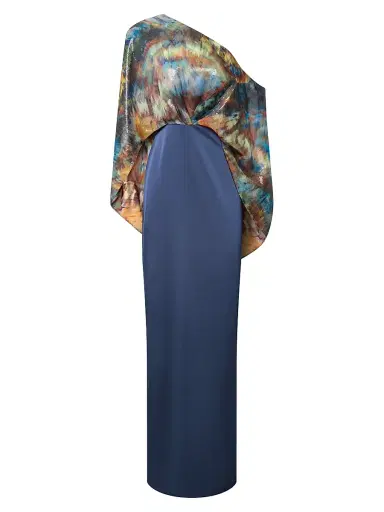 Theia Women's Gisette Printed Satin One-Shoulder Gown - Metamorphosis | Thumbnail 1 Theia Women's Gisette Printed Satin One-Shoulder Gown - Metamorphosis | Thumbnail 1